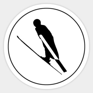 Flying Skier Sticker